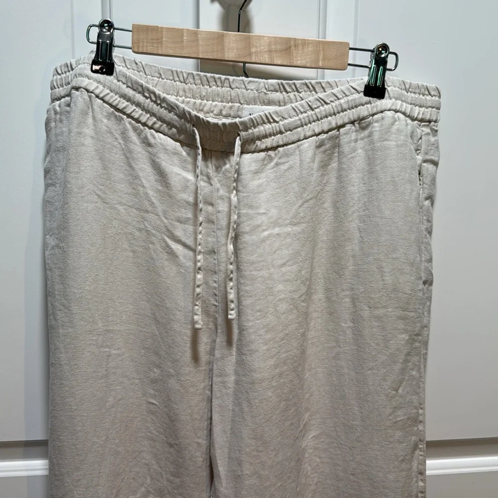 Velvet by Graham and Spencer‎ Linen Pants Cream Drawstring Women's XL - Picture 8 of 9